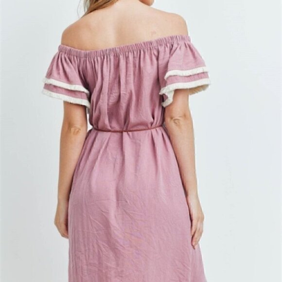 Boho Babe Pink Embroidered Dress - Picture 7 of 8